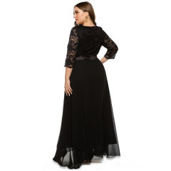Plus Size Mesh Casual Dress For Women Elegant Evening Dresses PQ0157