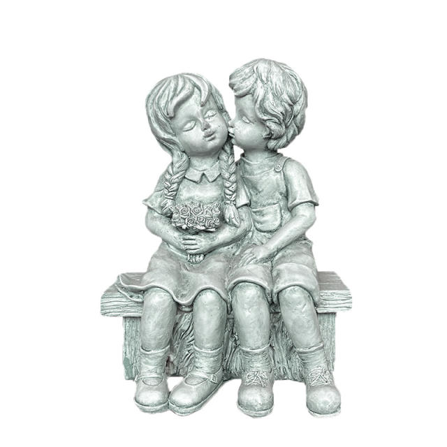 Children Statue Resin Home Ornaments Outdoor Crafts PQ9733