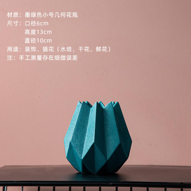 Origami Ceramic Vase Handmade Decoration Home Ornaments PQ533