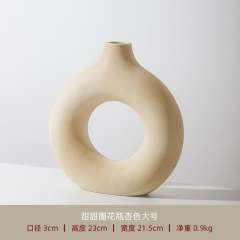 Simple Circle Ceramic Vase Handmade Christmas Decoration Home Ornaments PQ6563