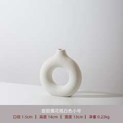 Simple Circle Ceramic Vase Handmade Christmas Decoration Home Ornaments PQ6563
