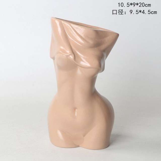Woman Body Ceramic Vase Home Ornaments Handmade Decoration PQ26266