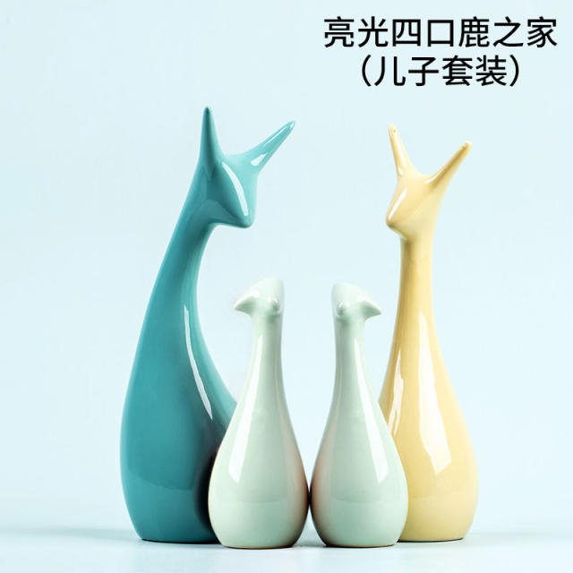 Deer Handmade Decoration 1st Home Ornaments Ceramic Crafts PQ-SY00106C