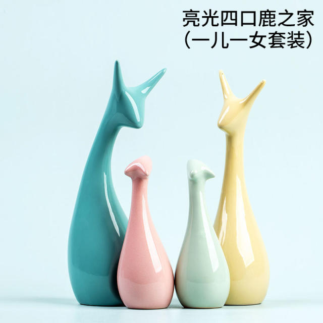 Deer Handmade Decoration 1st Home Ornaments Ceramic Crafts PQ-SY00106C