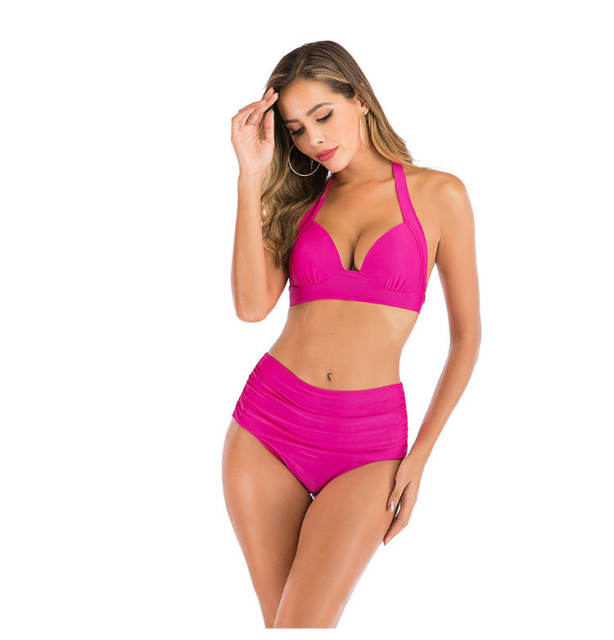 Wholesale Female Solid Color Bikinis Push Up Swimwear Sexy Beachwear PQ-FRW-02A