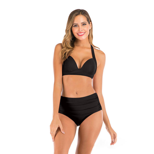 Wholesale Female Solid Color Bikinis Push Up Swimwear Sexy Beachwear PQ-FRW-02A