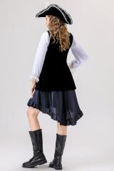 Carnival Cosplay  Vikings Pirate Costume Women Halloween Buccaneer Fancy Dress PQ8766