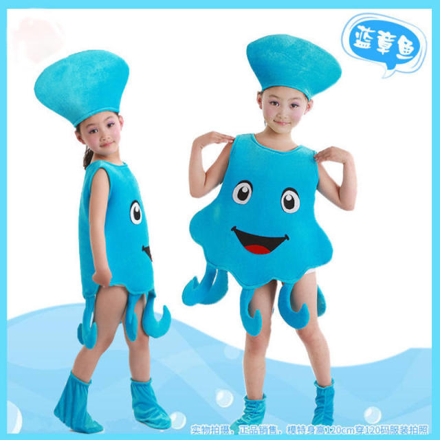 Marine Animal Performance Costume Halloween Underwater World Biological Theme Uniform PQ9667