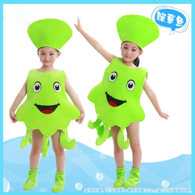 Marine Animal Performance Costume Halloween Underwater World Biological Theme Uniform PQ9667