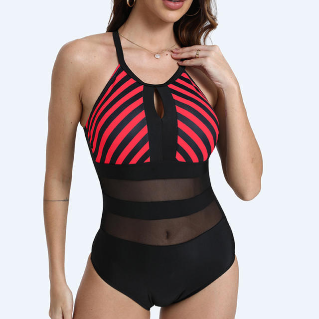 Women's One Piece Swimsuit Vintage Swimwear for Women Retro Bathing Suit PQ01