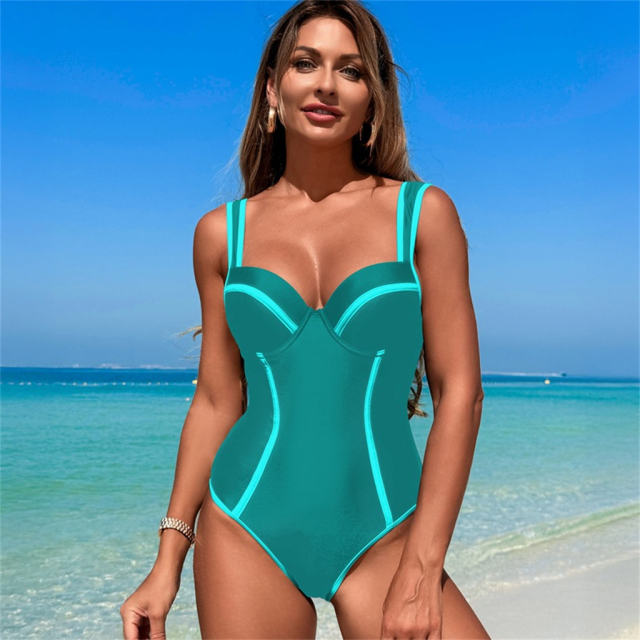 2025 Fashion Slim One Piece Swimwear for Womens Retro Bathers PQ2508