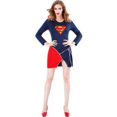 Supergirl Cosplay Costume Superman superhero uniform Halloween game Outfit PQ2904