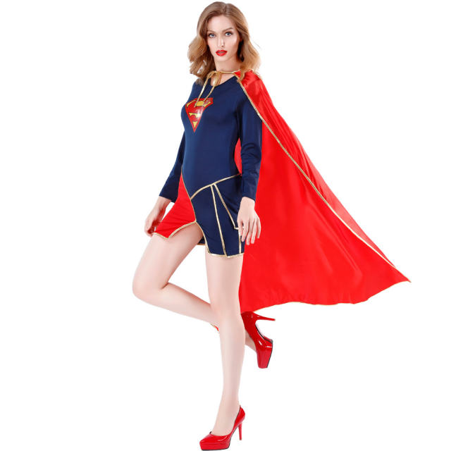 Supergirl Cosplay Costume Superman superhero uniform Halloween game Outfit PQ2904