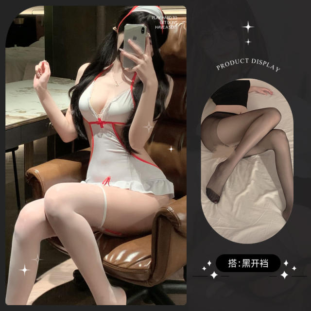 Halloween Nurse Costume For Women Carnival Lingerie Cosplay Fancy Dress PQ8772