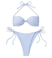 Two-Piece Bandeau Bikini Halter Neck Swimwear for Woman Beachwear Ladies Bathers PQ-P5049