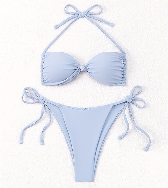 Two-Piece Bandeau Bikini Halter Neck Swimwear for Woman Beachwear Ladies Bathers PQ-P5049