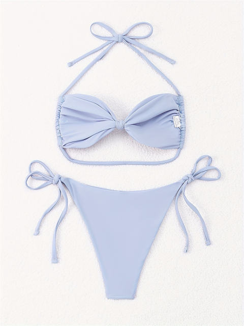 Two-Piece Bandeau Bikini Halter Neck Swimwear for Woman Beachwear Ladies Bathers PQ-P5049