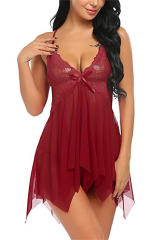 Women Lace Babydoll Lingerie Sexy Mesh Sleepwear PQ-W372
