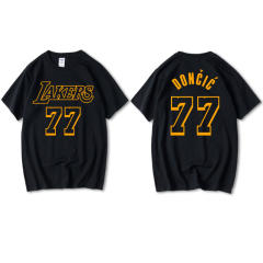 Luka Doncic Basketball T-shirts Los Angeles 77 Tops Lakers Fan Apparel PQ-LK077