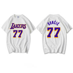 Luka Doncic Basketball T-shirts Los Angeles 77 Tops Lakers Fan Apparel PQ-LK077