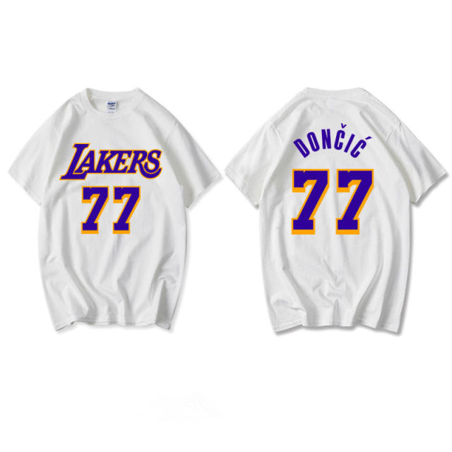 Luka Doncic Basketball T-shirts Los Angeles 77 Tops Lakers Fan Apparel PQ-LK077