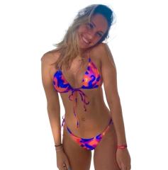Women's Butterfly Print Bikini Set, Floral Swimwear PQ24018