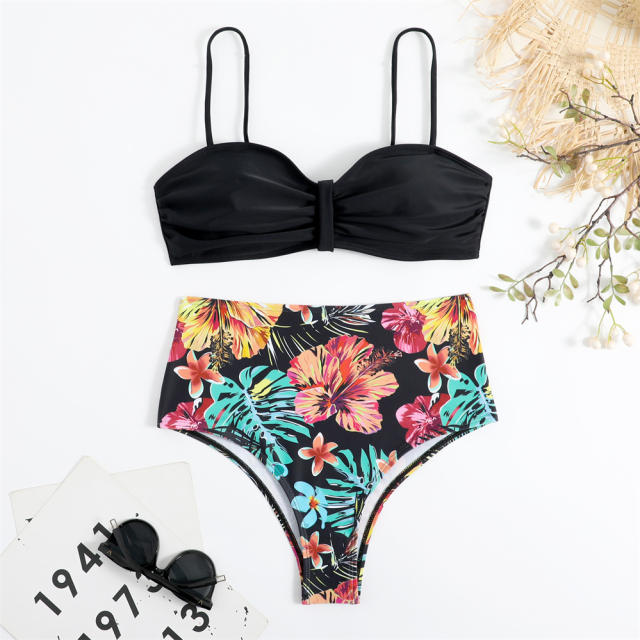 High Waisted Bikini Set, Two Piece Swimsuit Summer Beachwear PQ23001