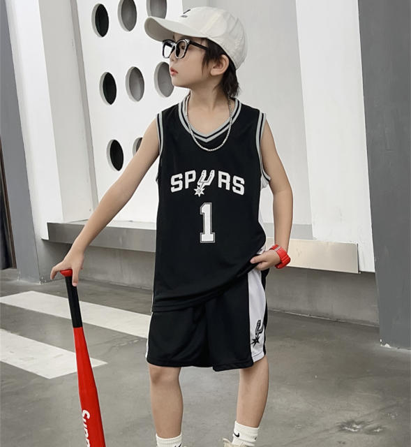 San Antonio Spurs Fan Apparel Victor Wembanyama Kit Basketball Outfit PQSP002