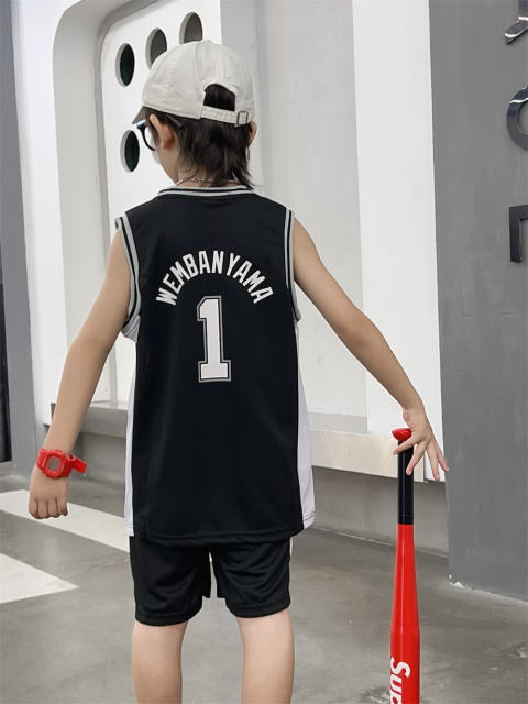 San Antonio Spurs Fan Apparel Victor Wembanyama Kit Basketball Outfit PQSP002
