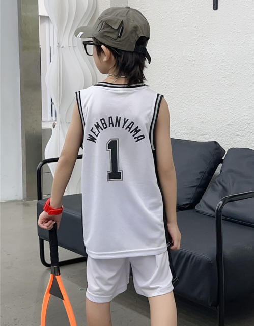 San Antonio Spurs Fan Apparel Victor Wembanyama Kit Basketball Outfit PQSP002