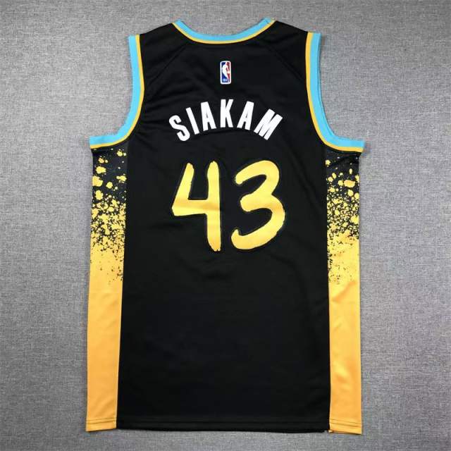Pascal Siakam Tops Indiana Pacers Basketball Kits City Edition Fan Apparel PQ-PS030
