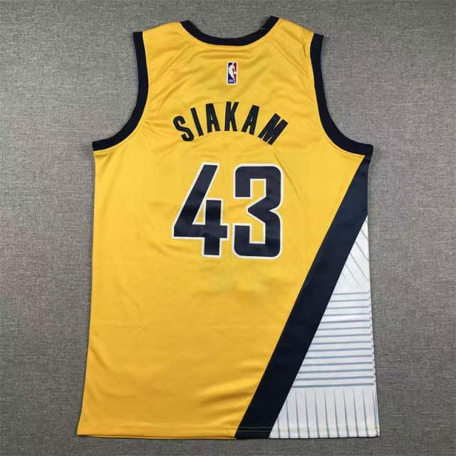 Pascal Siakam Tops Indiana Pacers Basketball Kits City Edition Fan Apparel PQ-PS030