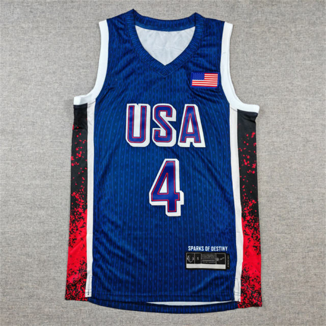 United States basketball team Jersey for the 2024 Paris Olympics Basketball Kits PQ-US030