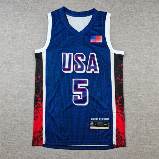 United States basketball team Jersey for the 2024 Paris Olympics Basketball Kits PQ-US030
