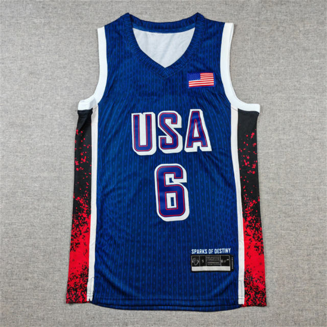 United States basketball team Jersey for the 2024 Paris Olympics Basketball Kits PQ-US030