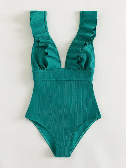 High Cut Leg Bathing Suit for Woman, Deep Red Color Swiwmear PQ-LQ809