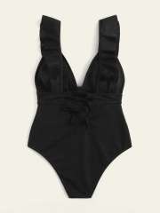 High Cut Leg Bathing Suit for Woman, Deep Red Color Swiwmear PQ-LQ809