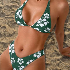 Women's Floral Printed Two-Piece Bikini Swimsuit Beach Wear PQ-01