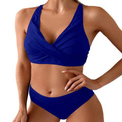 Women's Two Piece Swimsuit, Solid Color Sexy Bikini Set PQ2532