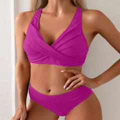 Women's Two Piece Swimsuit, Solid Color Sexy Bikini Set PQ2532