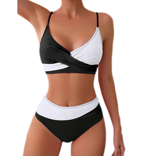 Women's Two-Piece Bikini Swimsuit, Halter Neck Bathing Suit PQ0514