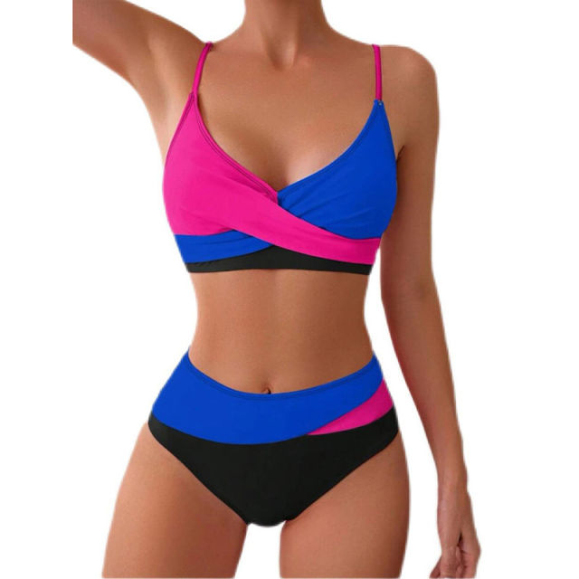 Women's Two-Piece Bikini Swimsuit, Halter Neck Bathing Suit PQ0514