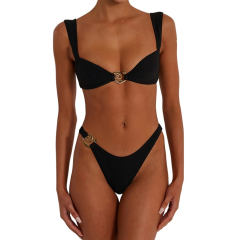 Women's Two-Piece Bikini Sexy Black Color for Female PQ-TM-43