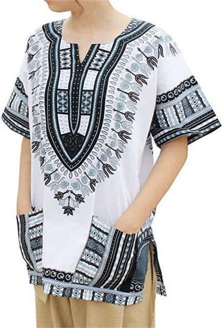 Unisex RaanPahMuang T-shirt Casual Wear African Dashiki Printed Tops PQ2022