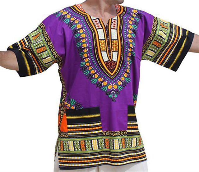 Unisex RaanPahMuang T-shirt Casual Wear African Dashiki Printed Tops PQ2022