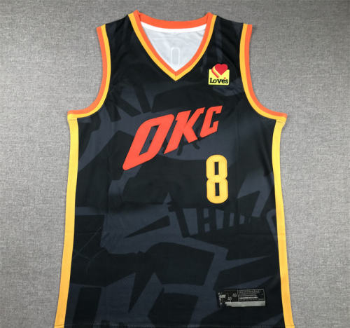 Jalen Williams Basketball Kits Fan Apparel Oklahoma City Thunder Tops PQ-JW008