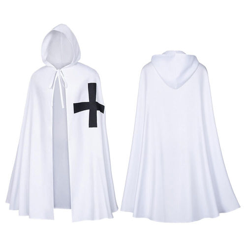 Halloween Crusader Cloak Medieval Knights Templar Cosplay Role Playing Cloak PQ656565