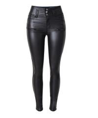 High Waist PU Pants For Woman Faux Leather Trousers PQ-TSL013