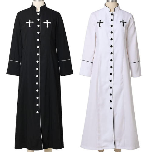 Halloween Priest Robe, Carnival Costume Roman Clergy Clothing PQ23330
