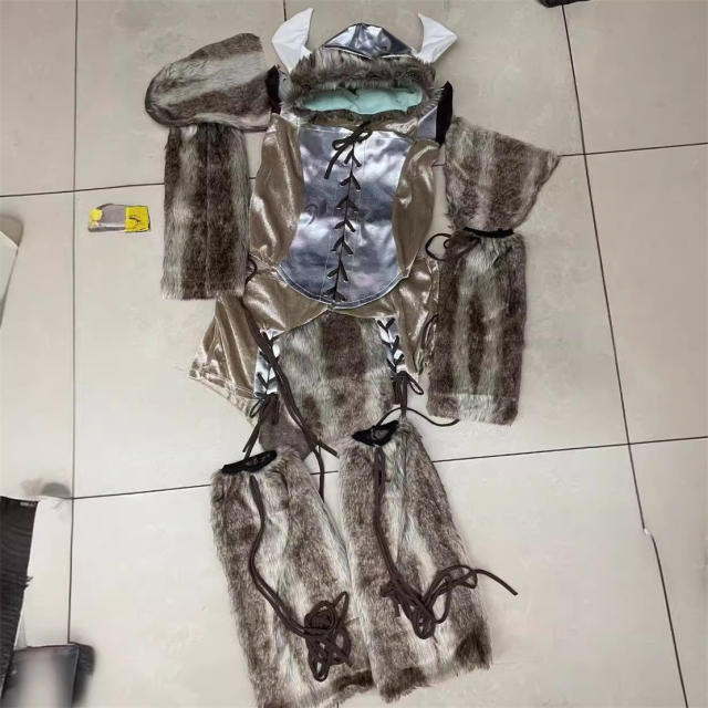 Carnival Viking Pirate Outfits Halloween Women Warrior Cosplay Uniform PQ6806